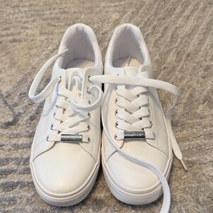 Tommy Hilfiger Women's White Leather Sneakers